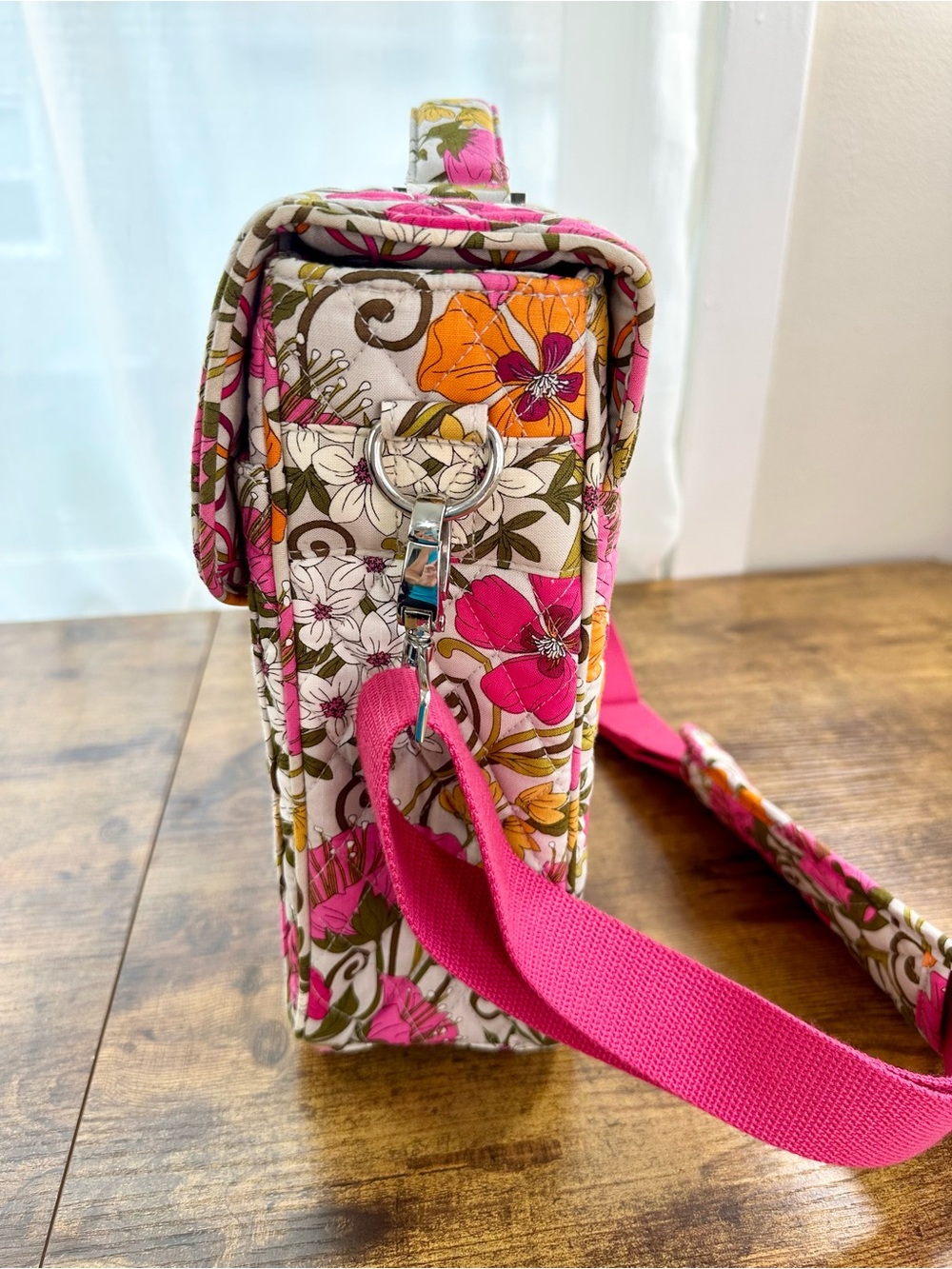 Vera Bradley Tea Garden Attaché Case, Retro Florals, Retired 2011, Computer Bag - Picture 11 of 16